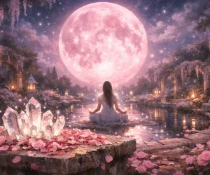 Rituel de Pleine Lune Rose : 5 pratiques de libération 🌕