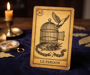 Le Pardon, lame 30 de l'Oracle de la Triade : signification