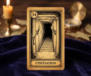 L'Initiation, lame 34 de l'Oracle de la Triade : sens